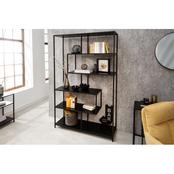 LINEA modern polc 185 cm – kőris / fekete