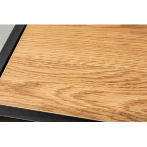 LINEA modern polc 185 cm – tölgy / fekete