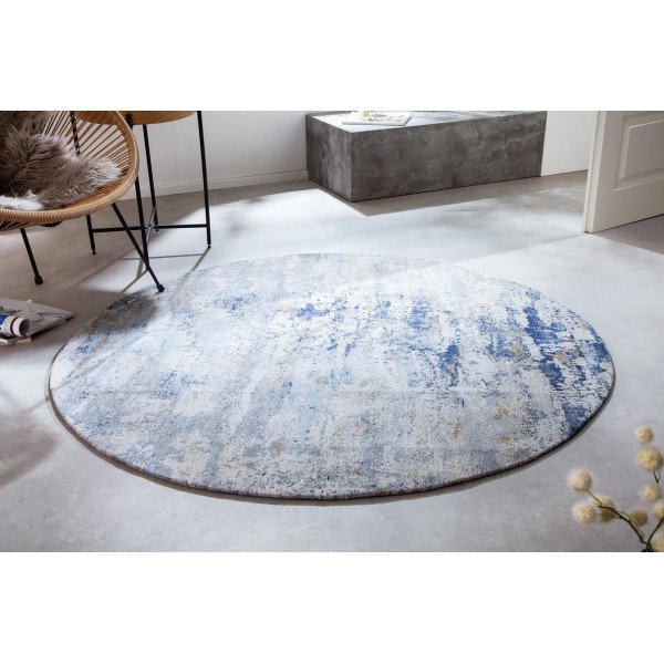 BLEND modern kerek szőnyeg 150 cm – kék