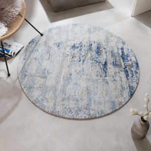 BLEND modern kerek szőnyeg 150 cm – kék INVICTA