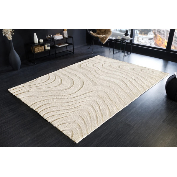 RIPPLE modern szőnyeg 170 × 240 cm – krém / bézs