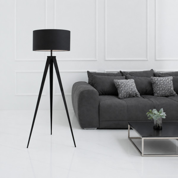 STUDIO modern tripod állólámpa 142 cm – fekete
