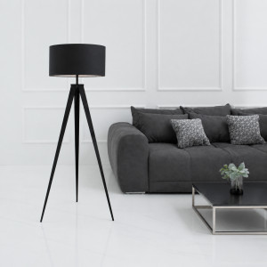 STUDIO modern tripod állólámpa 142 cm – fekete INVICTA