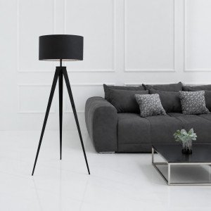 STUDIO modern tripod állólámpa 142 cm – fekete INVICTA