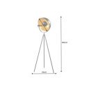 LUMEN modern állólámpa 146 cm – fekete / arany