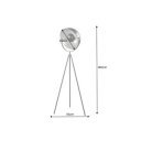 LUMEN modern állólámpa 146 cm – fekete / ezüst