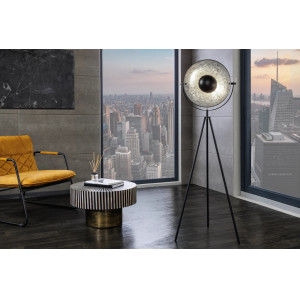 LUMEN modern állólámpa 146 cm – fekete / ezüst