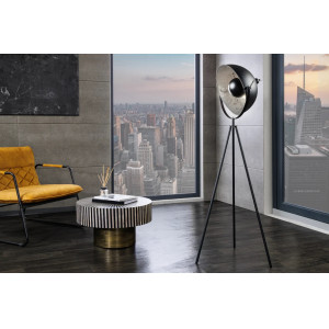 LUMEN modern állólámpa 146 cm – fekete / ezüst