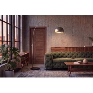 ARCUS modern íves állólámpa 210 cm – szatén króm