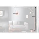 COPPERLINE modern íves állólámpa 210 cm – réz