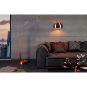 COPPERLINE modern íves állólámpa 210 cm – réz