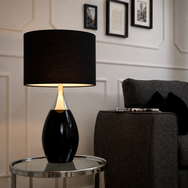NOIR modern asztali lámpa 60 cm – fekete