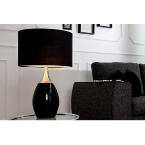 NOIR modern asztali lámpa 60 cm – fekete