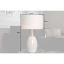 NOIR modern asztali lámpa 60 cm – fehér