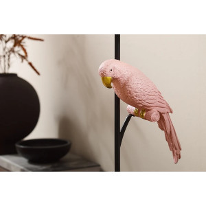 PARADISE modern papagájos asztali lámpa 75 cm – fekete / arany / rózsaszín