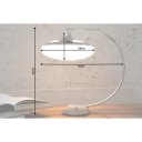LUNAR modern asztali lámpa 45 cm – ezüst / króm