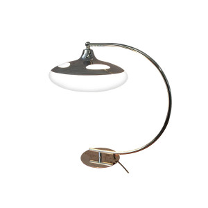 LUNAR modern asztali lámpa 45 cm – ezüst / króm