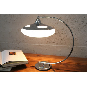 LUNAR modern asztali lámpa 45 cm – ezüst / króm