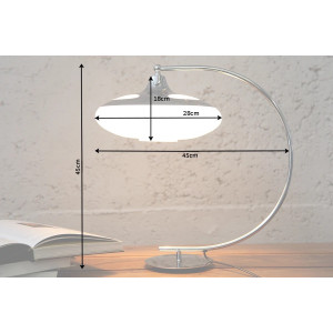 LUNAR modern asztali lámpa 45 cm – ezüst / króm