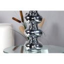 MIRA modern asztali lámpa 60 cm – fekete / króm