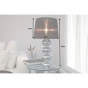 MIRA modern asztali lámpa 60 cm – fekete / króm