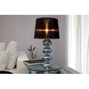 MIRA modern asztali lámpa 60 cm – fekete / króm