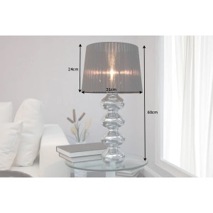 MIRA modern asztali lámpa 60 cm – fekete / króm