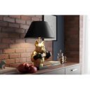 BARK modern bulldog asztali lámpa 56 cm – fekete / arany