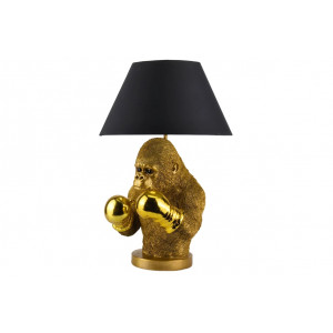 KONG modern majom figurás asztali lámpa 55 cm – arany / fekete