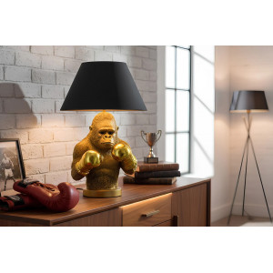 KONG modern majom figurás asztali lámpa 55 cm – arany / fekete