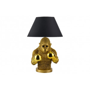 KONG modern majom figurás asztali lámpa 55 cm – arany / fekete
