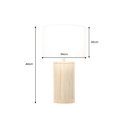 WILLOW modern fa asztali lámpa 48 cm – natúr / fehér