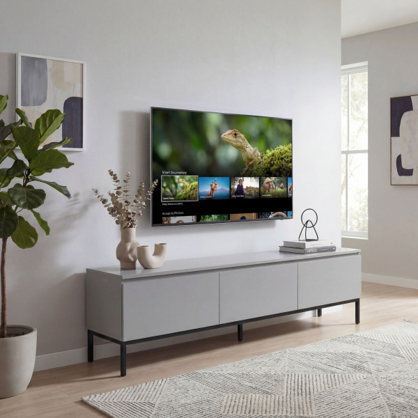 SLATE modern TV-szekrény 150 cm – szürke / fekete