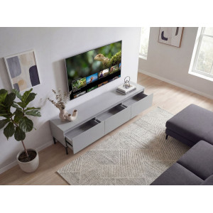 SLATE modern TV-szekrény 150 cm – szürke / fekete