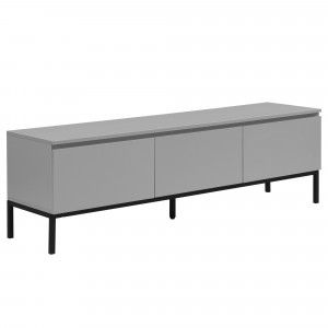 SLATE modern TV-szekrény 150 cm – szürke / fekete