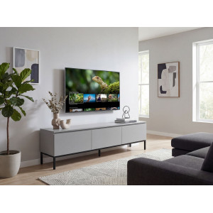SLATE modern TV-szekrény 150 cm – szürke / fekete
