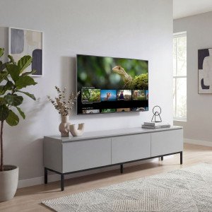 SLATE modern TV-szekrény 150 cm – szürke / fekete SKYPORT