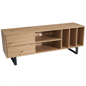 OAKLINE modern TV-szekrény 150 cm – tölgy / fekete