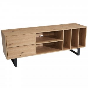 OAKLINE modern TV-szekrény 150 cm – tölgy / fekete SKYPORT