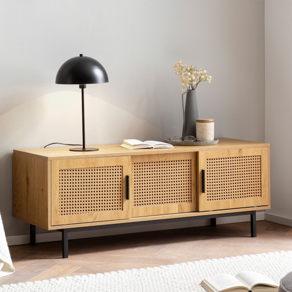 CANEWOOD modern TV-szekrény 120 cm – tölgy