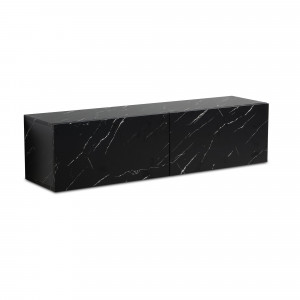 FLOAT modern fali TV-szekrény - 120 cm – fekete márvány dekor