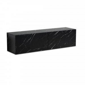 FLOAT modern fali TV-szekrény - 120 cm – fekete márvány dekor SKYPORT