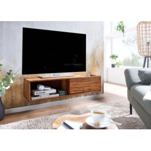 LEVIO modern tömör rózsafa fali TV-szekrény - 108 cm
