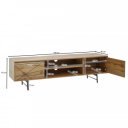 LINEO modern TV-szekrény 160 cm – tölgy / fekete
