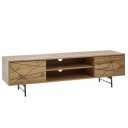 LINEO modern TV-szekrény 160 cm – tölgy / fekete