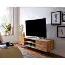 LINEO modern TV-szekrény 160 cm – tölgy / fekete