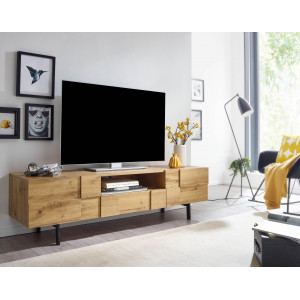 TILEO modern TV-szekrény 160 cm – tölgy / fekete