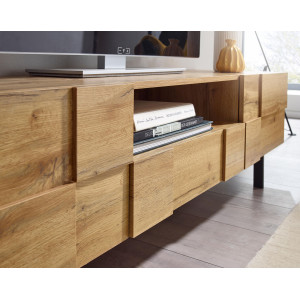 TILEO modern TV-szekrény 160 cm – tölgy / fekete
