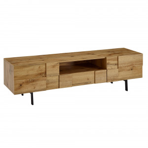 TILEO modern TV-szekrény 160 cm – tölgy / fekete