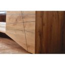 LINEA modern TV-szekrény üvegpolccal - 160cm - tölgy/fekete